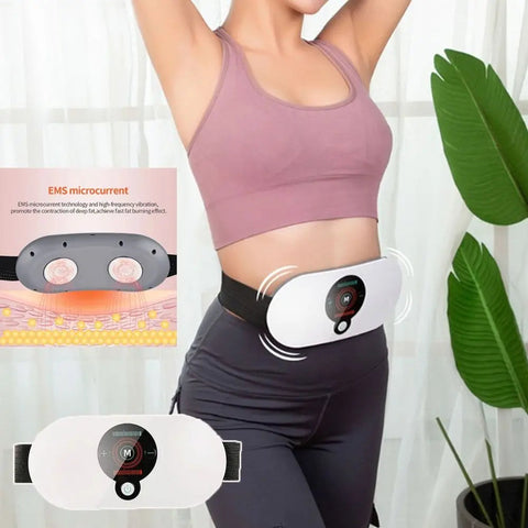 5 Modes Abdominal Massager 18 Level Anti-cellulite Belly Fat Burner Adopt EMS Technology and Heating Vibrate Belly Belt Slimmer
