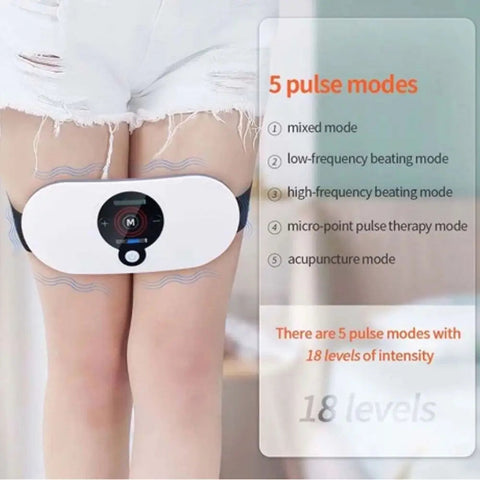 5 Modes Abdominal Massager 18 Level Anti-cellulite Belly Fat Burner Adopt EMS Technology and Heating Vibrate Belly Belt Slimmer