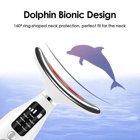 Home Use LED Face Neck Massager 7 Colors Light Therapy 7 Modes 3 Levels Vibration Face Lifting Anti Wrinkle Beauty Instrument
