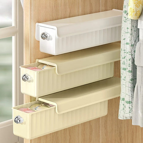 Convenient Three-in-One Wall-Mounted Storage Organizer for Underwear and Socks Space-Saving Wall-Mounted Drawer Organizer