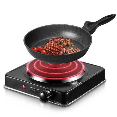 RAF 1000W Electric Hot Plate Single Burner Portable Stove Cooker Adjustable Heat Control